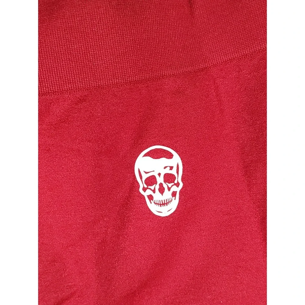 Gymreaper Infinity Seamless Shorts XL Womens Red Stretch Gym Fitness Scrunch Fit